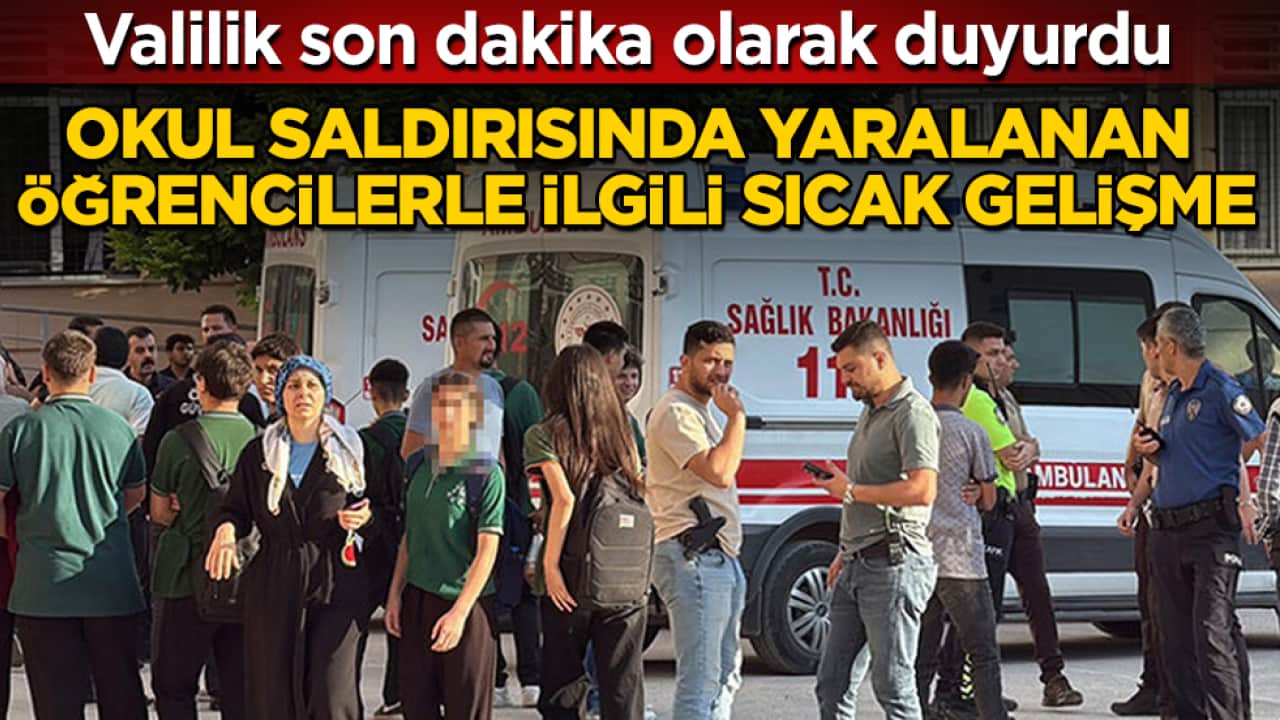 Valilik son dakika olarak duyurdu! Manisa’daki okul saldırısında yaralanan öğrencilerle ilgili sıcak gelişme