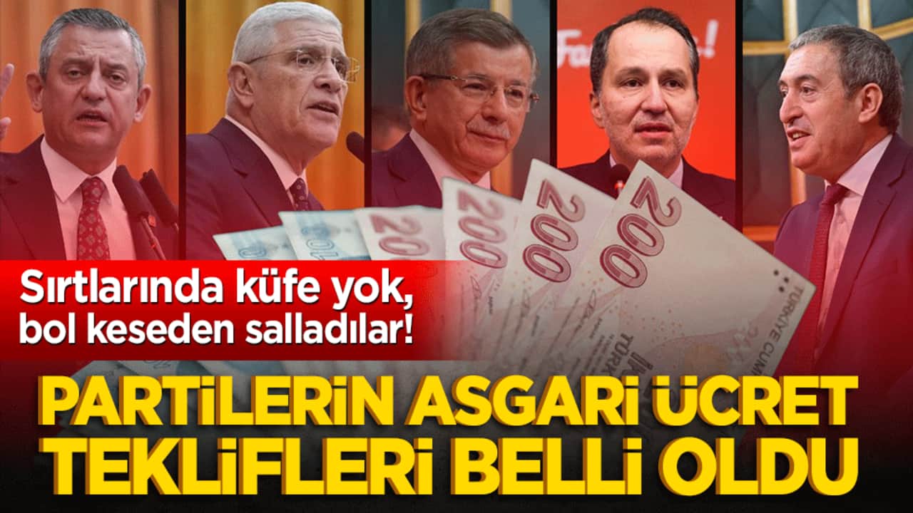 2026 asgari ücrette rakamlar ortaya çıktı! İşte partilerin istediği asgari ücret teklifleri