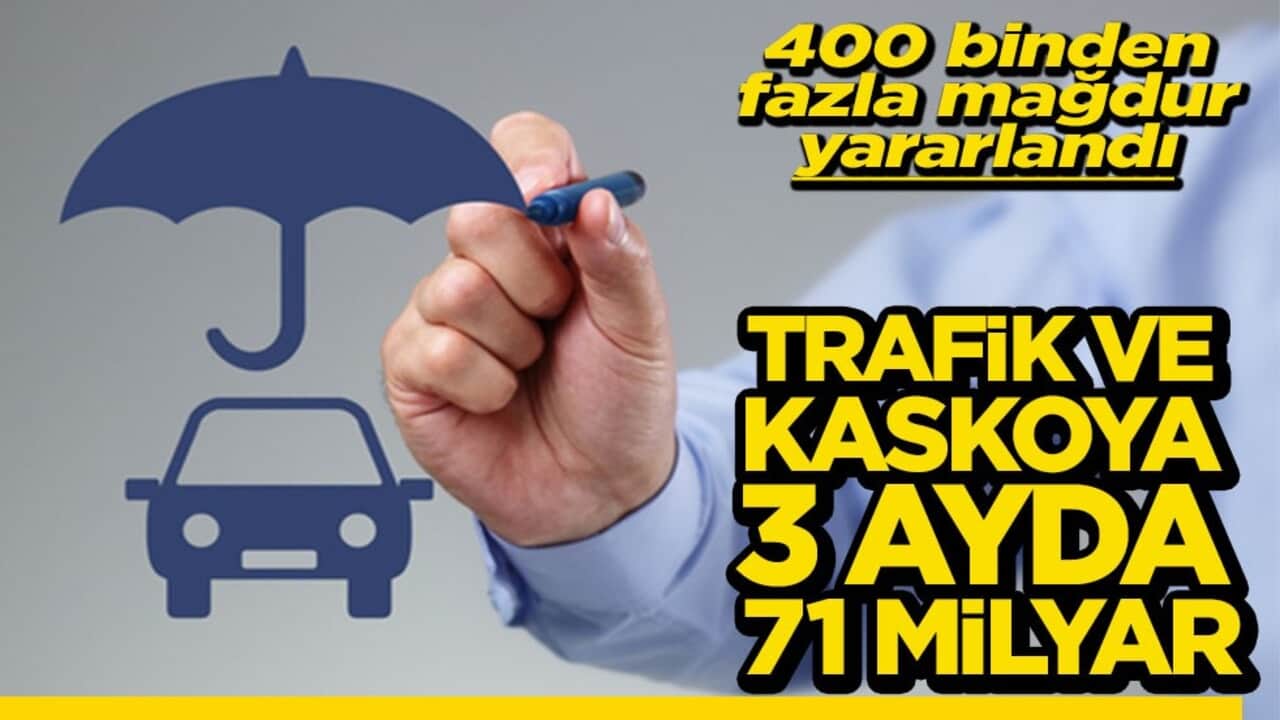 400 binden fazla mağdur yararlandı Trafik ve kaskoya 3 ayda 71 milyar