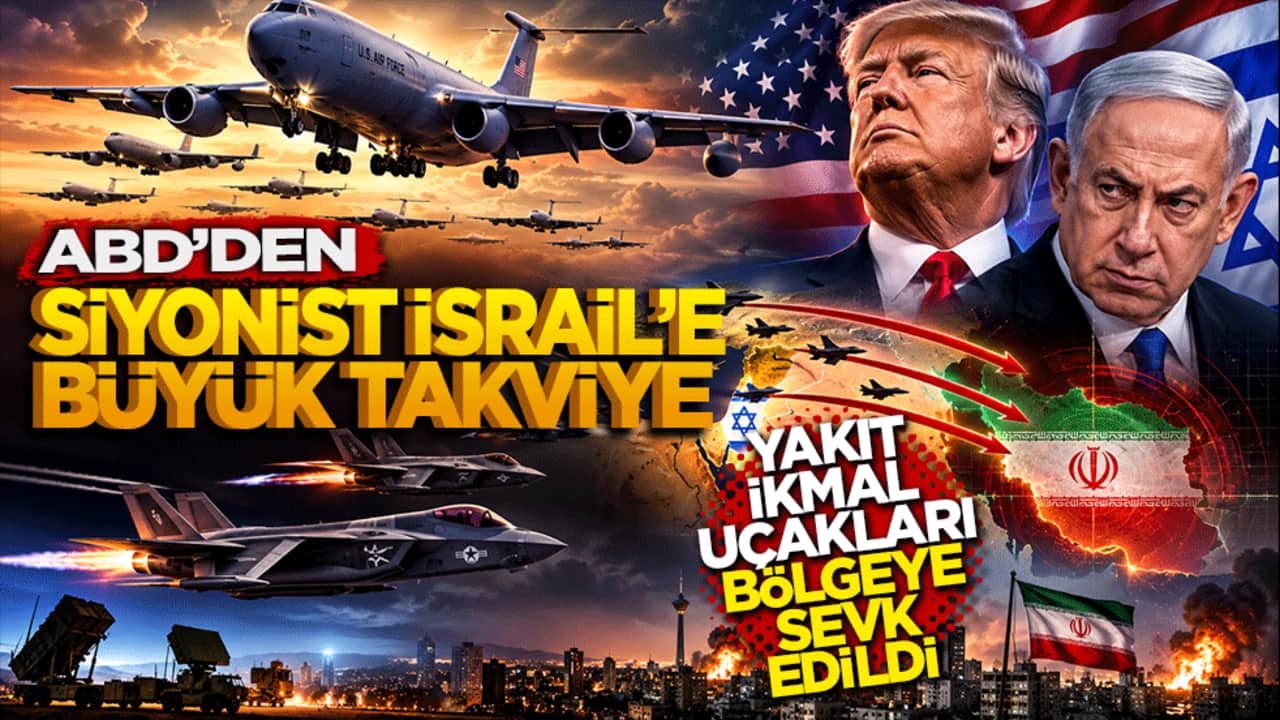 ABD’den Siyonist İsrail’e büyük takviye: İlave yakıt ikmal uçakları bölgeye sevk edildi