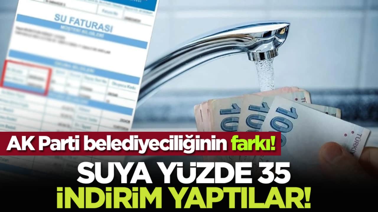 AK Parti belediyeciliğinin farkı! Suya yüzde 35 indirim yaptılar!