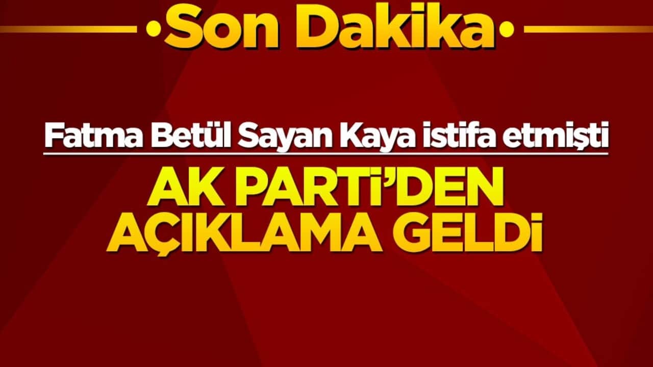 AK Parti'den "Fatma Betül Sayan Kaya" hakkında açıklama