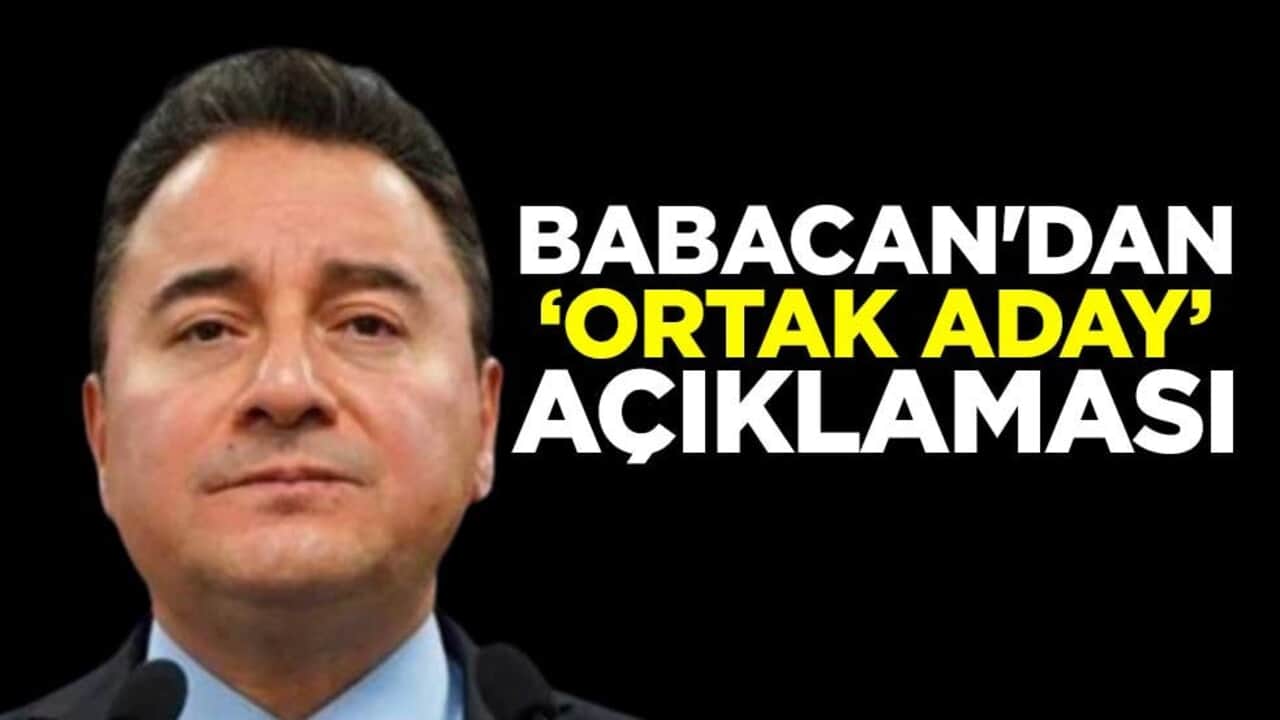 Ali Babacan'dan "ortak aday" açıklaması
