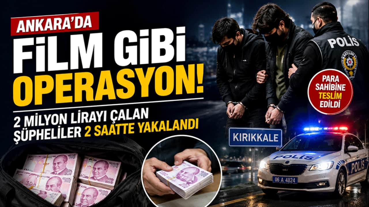 Ankara'da film gibi operasyon! 2 milyon lirayı çalan şüpheliler 2 saatte yakalandı