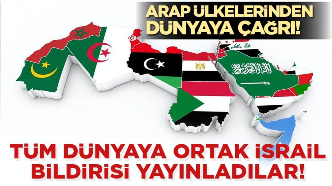 Arap ülkelerinden ortak İsrail bildirisi!