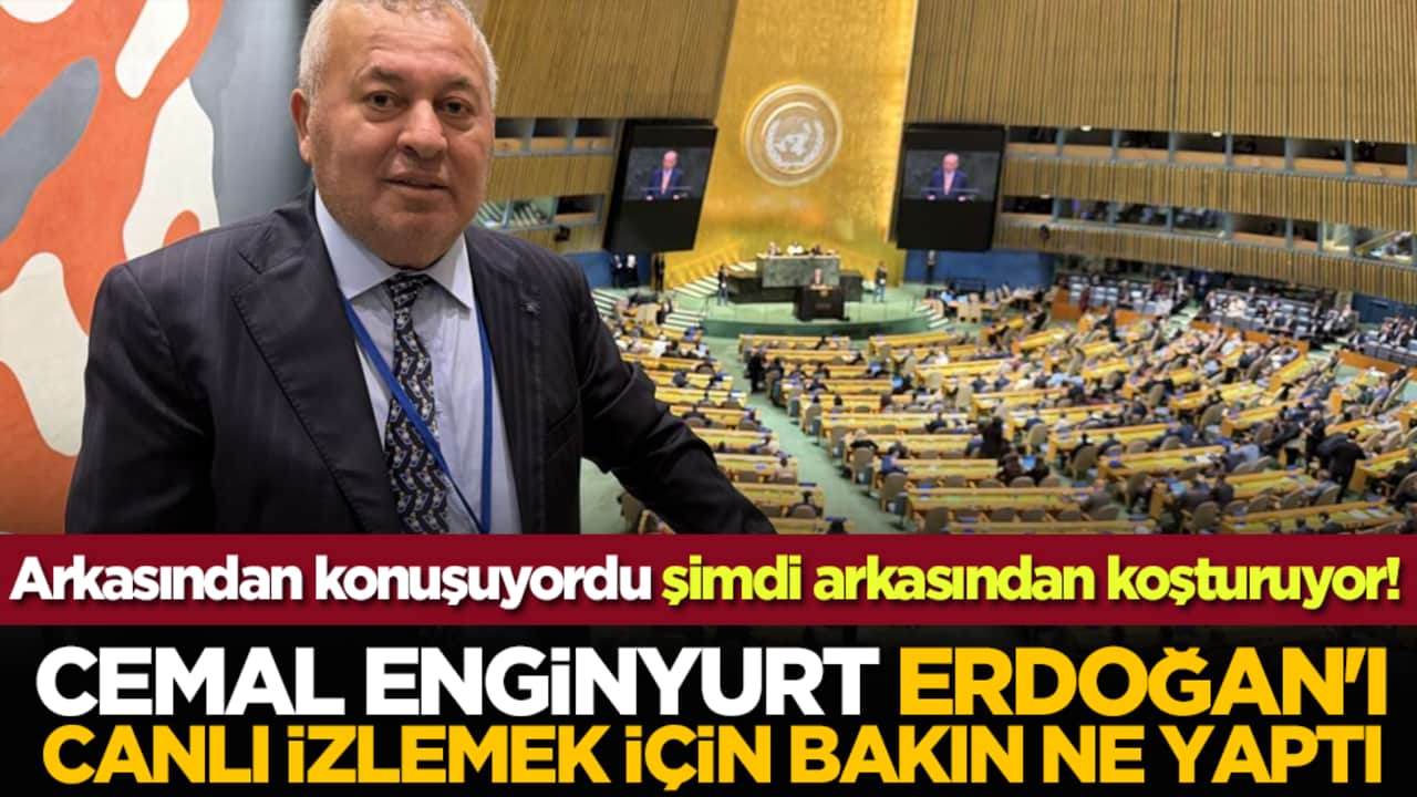 Arkasından konuşuyordu, şimdi arkasından koşturuyor! Cemal Enginyurt Erdoğan'ı canlı izlemek için bakın ne yaptı