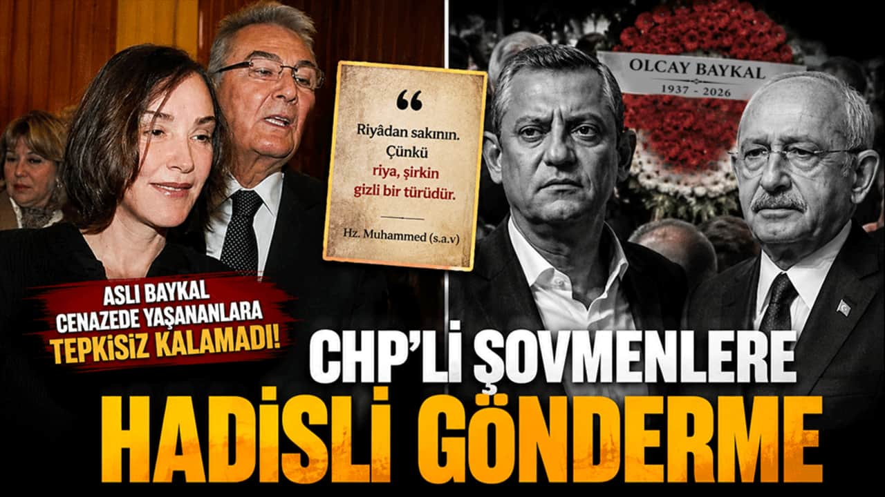 Aslı Baykal cenazede yaşananlara tepkisiz kalamadı! CHP’li şovmenlere hadisli gönderme