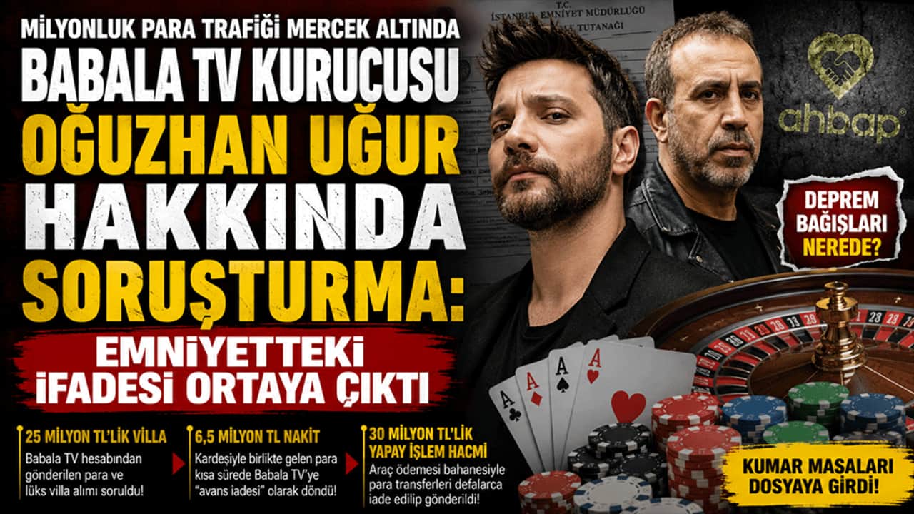 Babala TV kurucusu Oğuzhan Uğur hakkında soruşturma: emniyetteki ifadesi ortaya çıktı