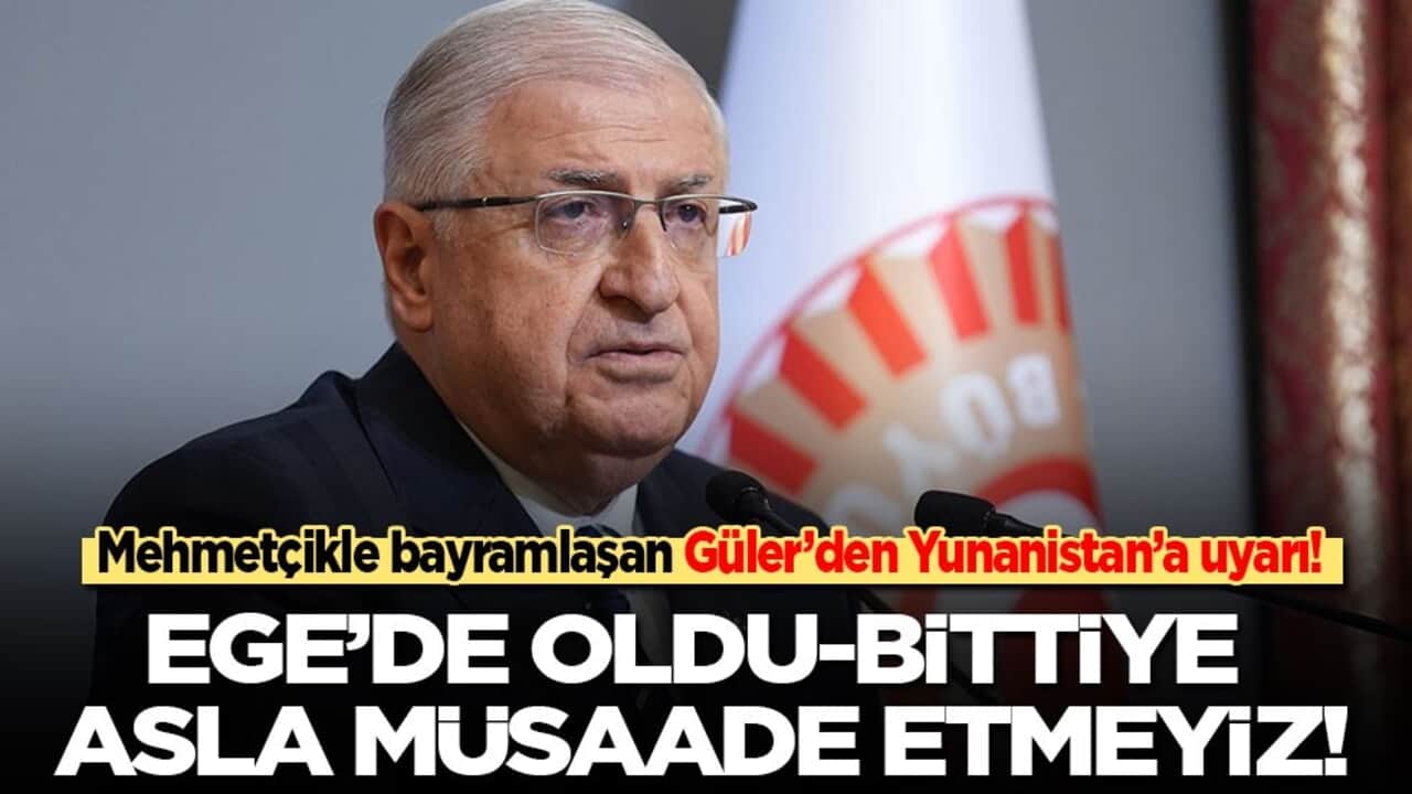 Mehmetçikle bayramlaşan Bakan Güler'den Yunanistan'a uyarı: Ege’de oldu-bittiye asla müsaade etmeyiz!
