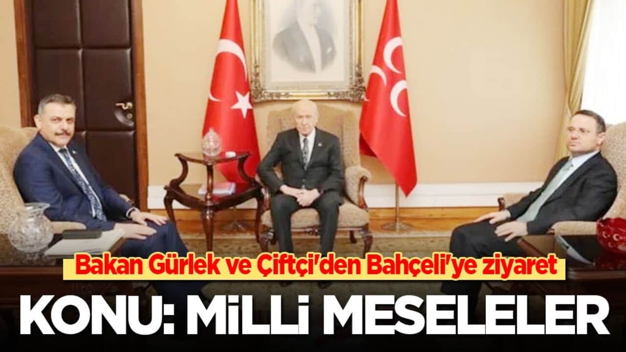 Bakan Gürlek ve Çiftçi'den Bahçeli'ye ziyaret! Konu: Milli meseleler!