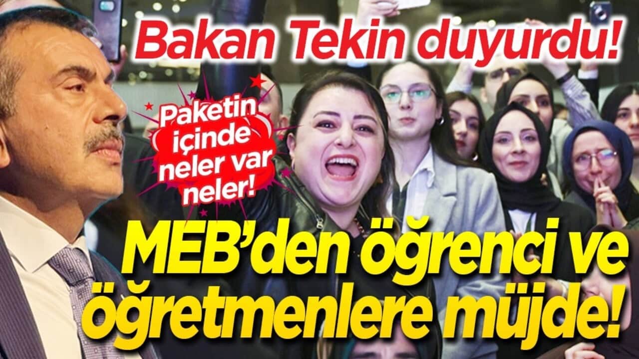 Bakan Tekin duyurdu! MEB’den öğrenci ve öğretmenlere müjde! Paketin içinde neler var neler
