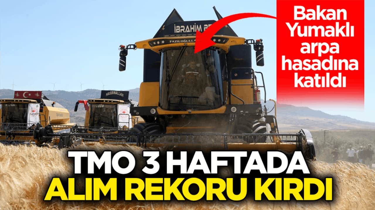 Bakan Yumaklı arpa hasadına katıldı! TMO 3 haftada alım rekoru kırdı