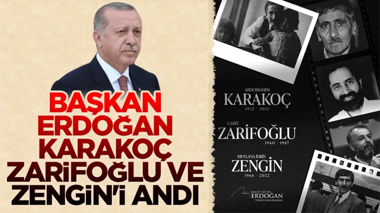 Başkan Erdoğan, Karakoç, Zarifoğlu ve Zengin'i andı