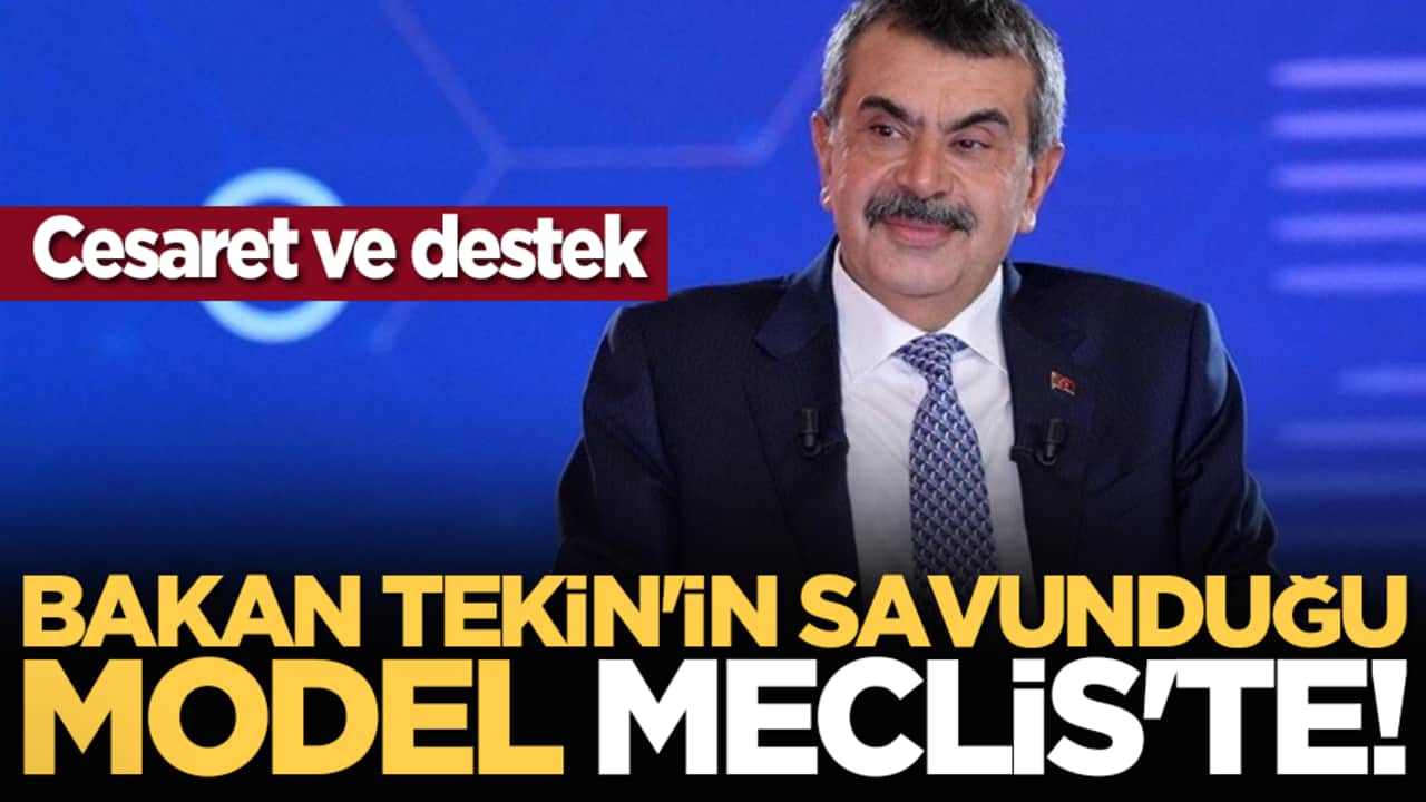 Cesaret ve destek: Bakan Tekin'in savunduğu model Meclis'te!
