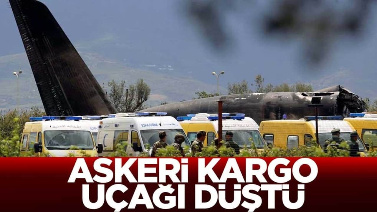 Cezayir'de askeri kargo uçağı düştü