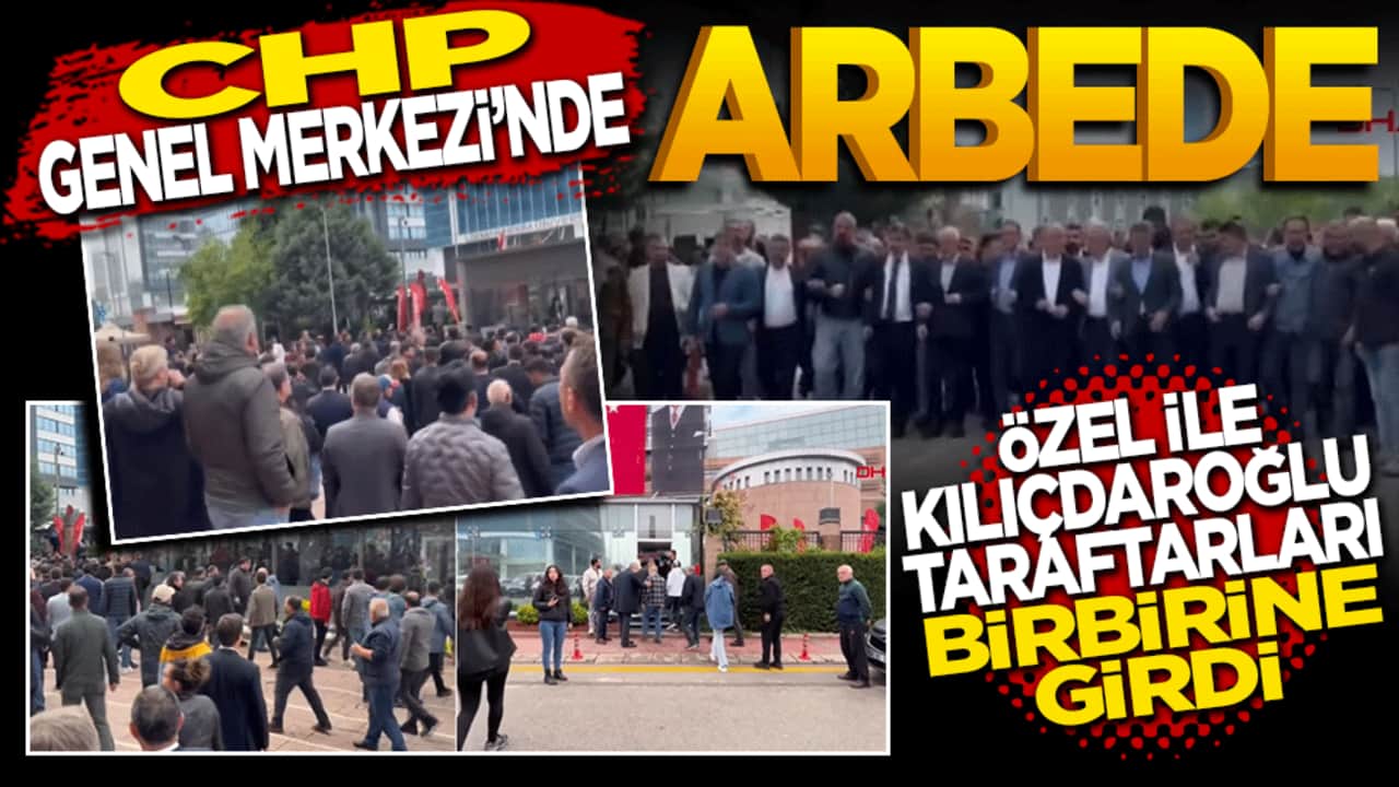 CHP Genel Merkezinde arbede... Birbirine girdiler