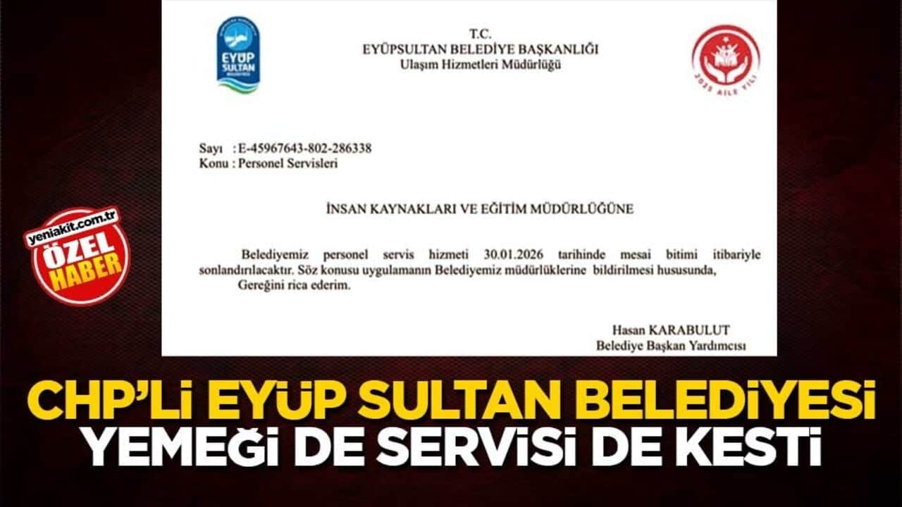 CHP’li Eyüp Sultan Belediyesi yemeği de servisi de kesti