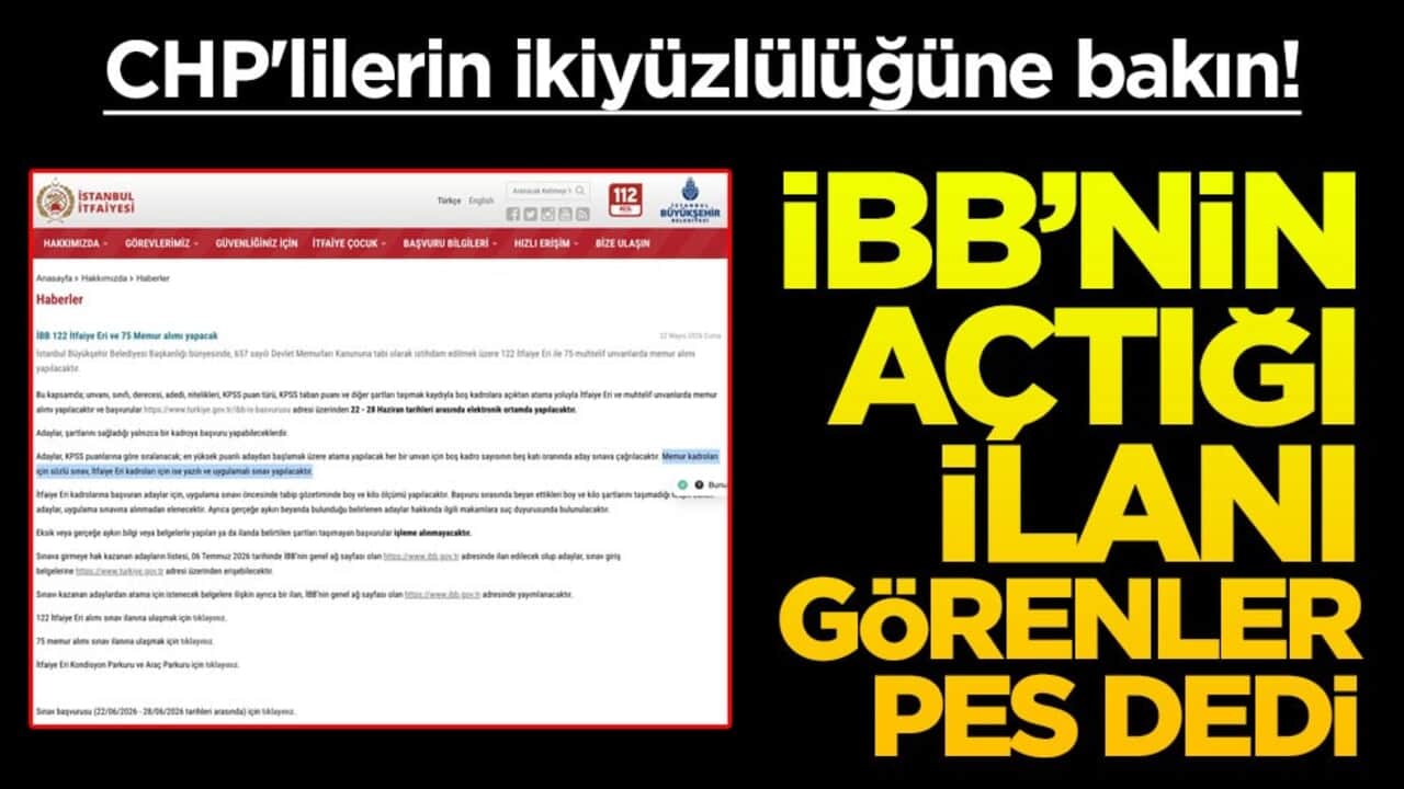 CHP'lilerin ikiyüzlülüğüne bakın! İBB'nin açtığı ilanı görenler pes dedi
