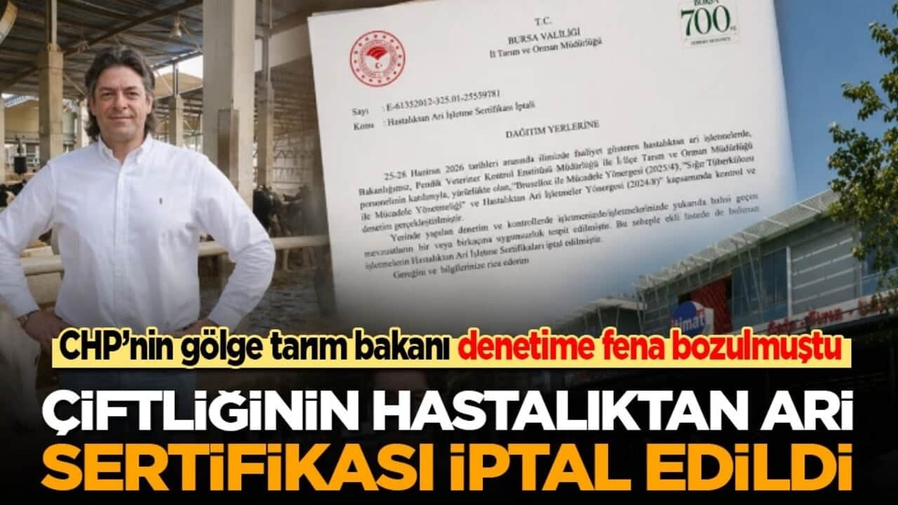 CHP’nin gölge tarım bakanıydı! Çiftliğinin 'hastalıktan ari sertifikası' iptal edildi