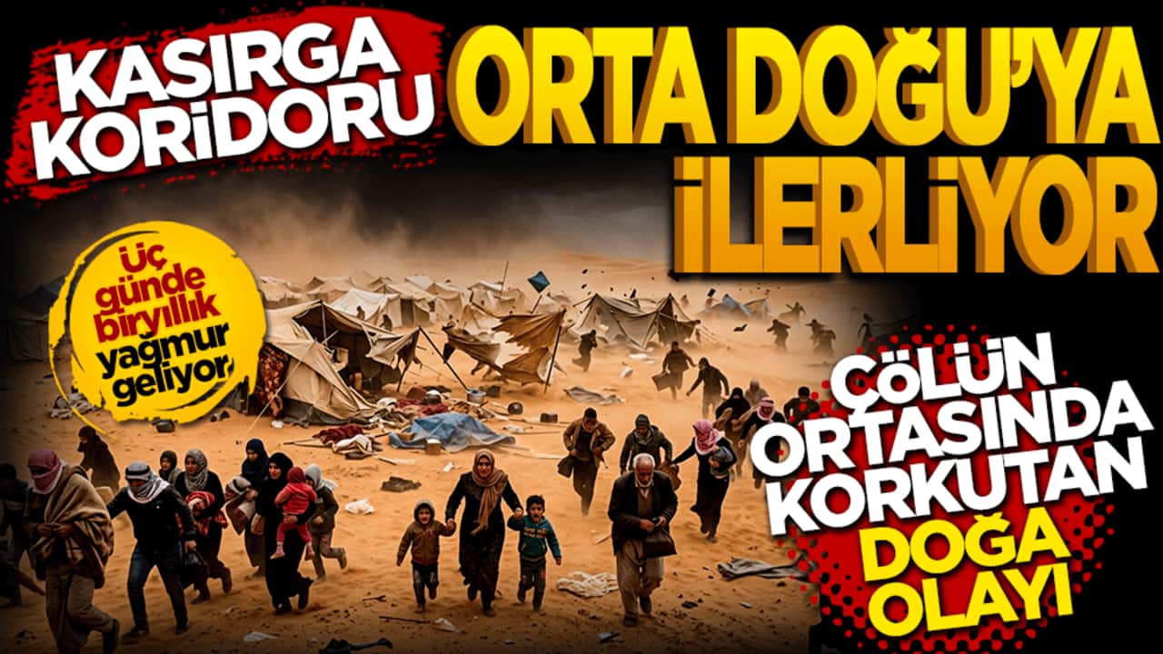 Çölün Ortasında Korkutan Doğa Olayı: "Kasırga Koridoru" Orta Doğu’ya İlerliyor!