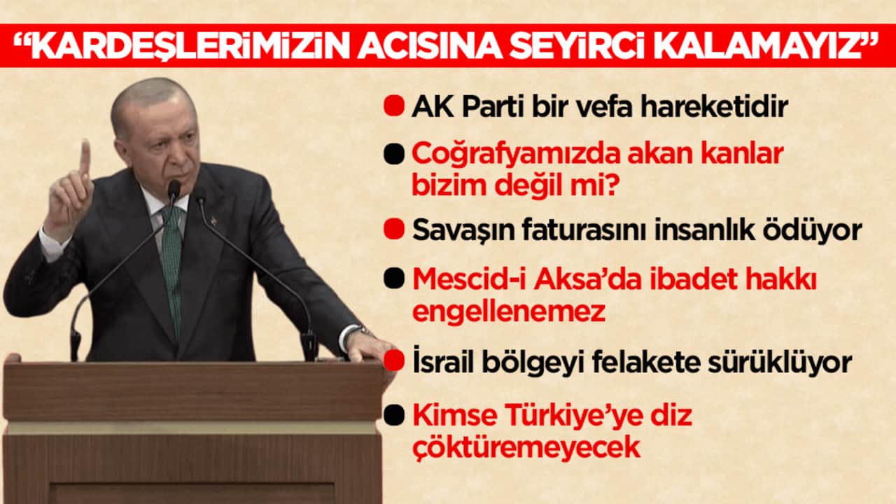 Cumhurbaşkanı Erdoğan: Kardeşlerimizin acısına seyirci kalamayız
