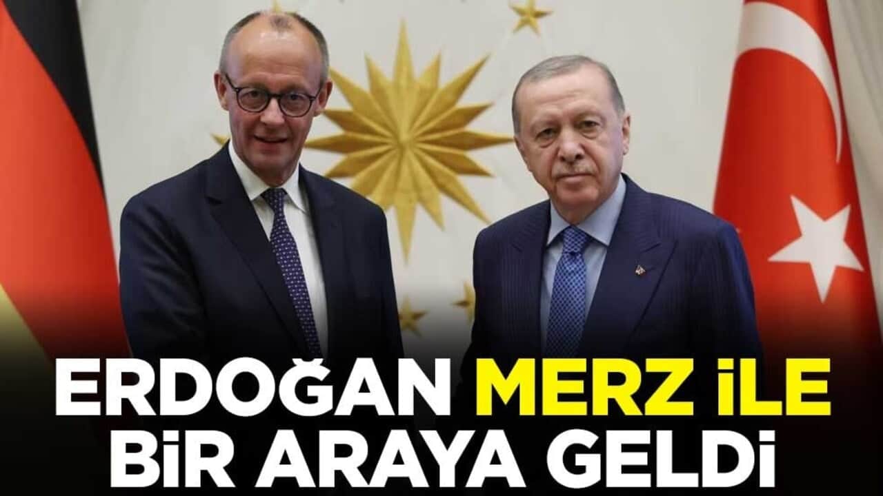 Cumhurbaşkanı Erdoğan, Merz ile bir araya geldi