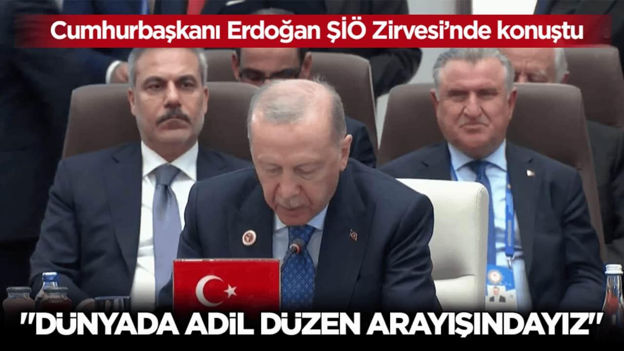 Cumhurbaşkanı Erdoğan ŞİÖ Zirvesi’nde konuştu: Dünyada adil düzen arayışındayız