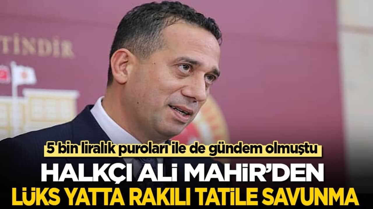 Daha önce de 5 bin liralık purosu ile gündeme gelmişti! Halkçı Ali Mahir'den lüks yatta rakılı tatile savunma