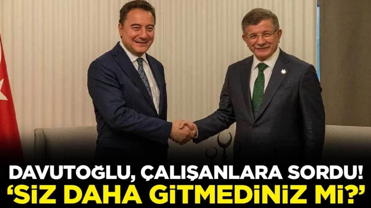 Davutoğlu, çalışanlara sordu! "Siz daha gitmediniz mi?"
