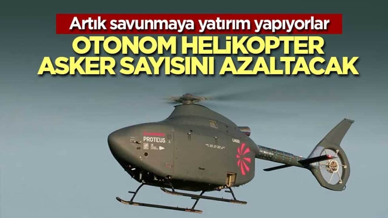 Deniz altı avcısı! Otonom helikopter ilk uçuşunu yaptı