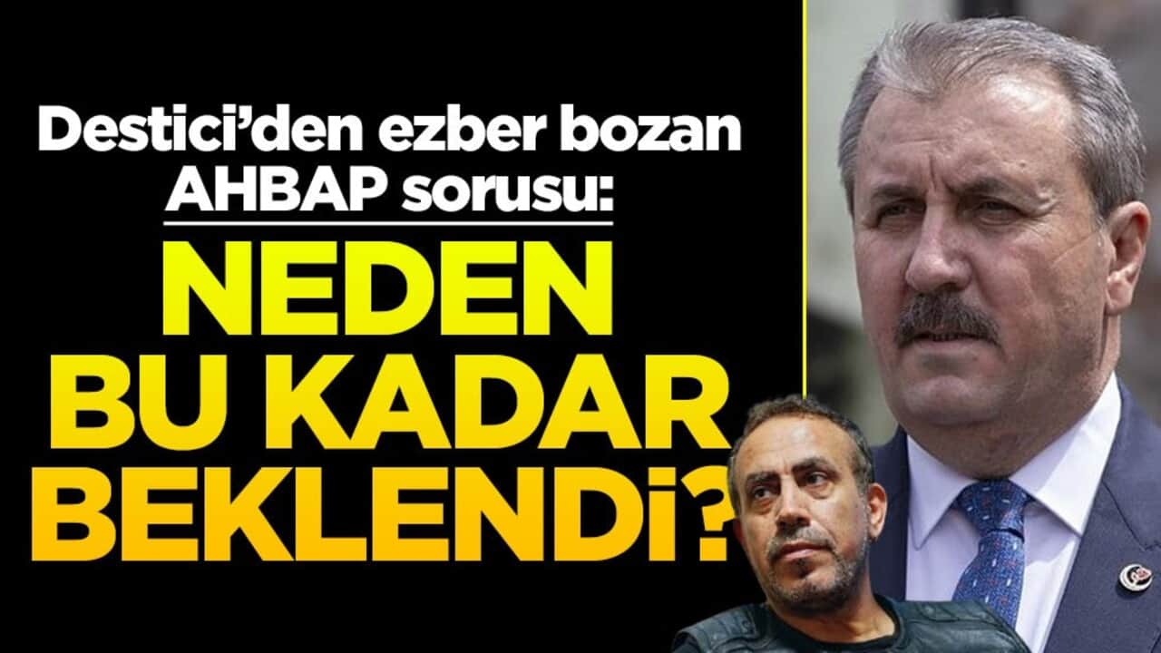 Destici’nin AHBAP yorumu gündem oldu! "Önü arkası belli değil"