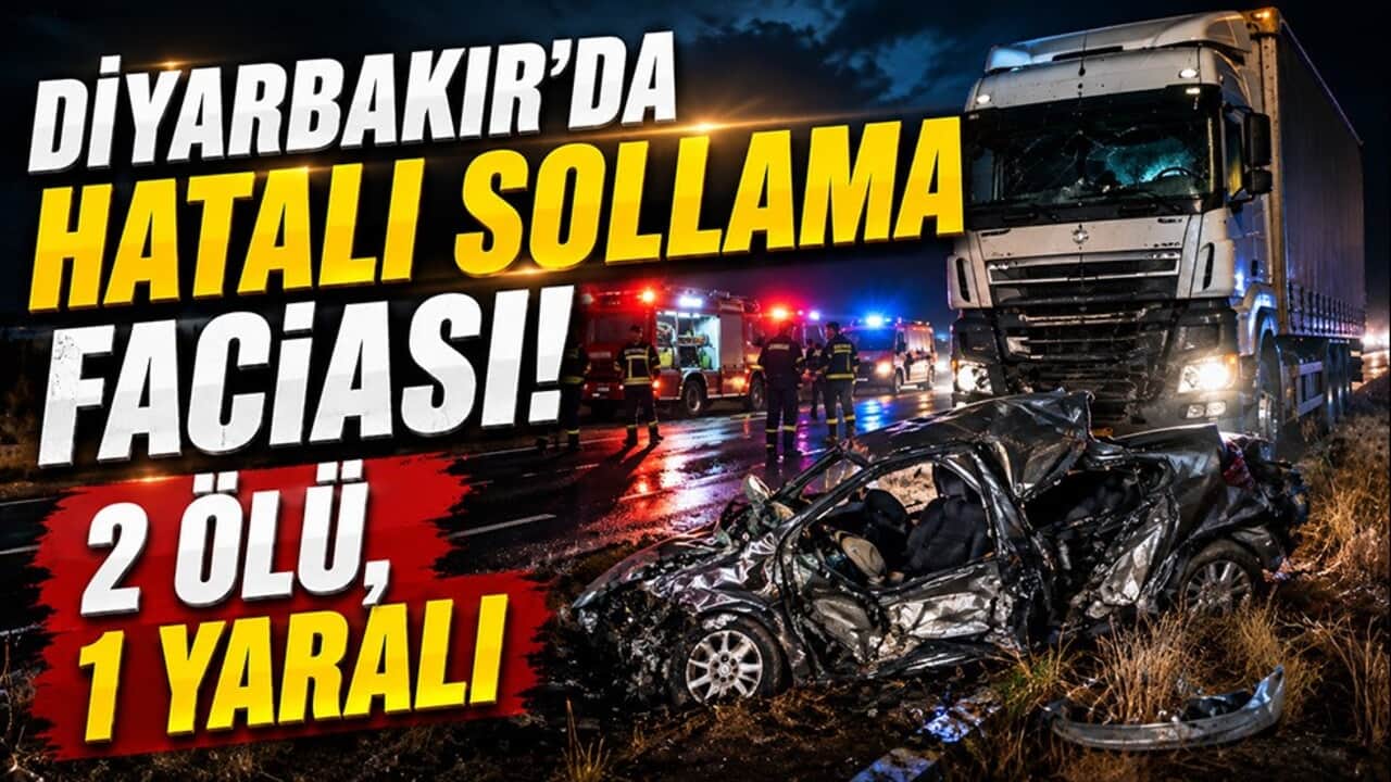 Diyarbakır’da hatalı sollama faciası! 2 kişi öldü, 1 kişi yaralandı