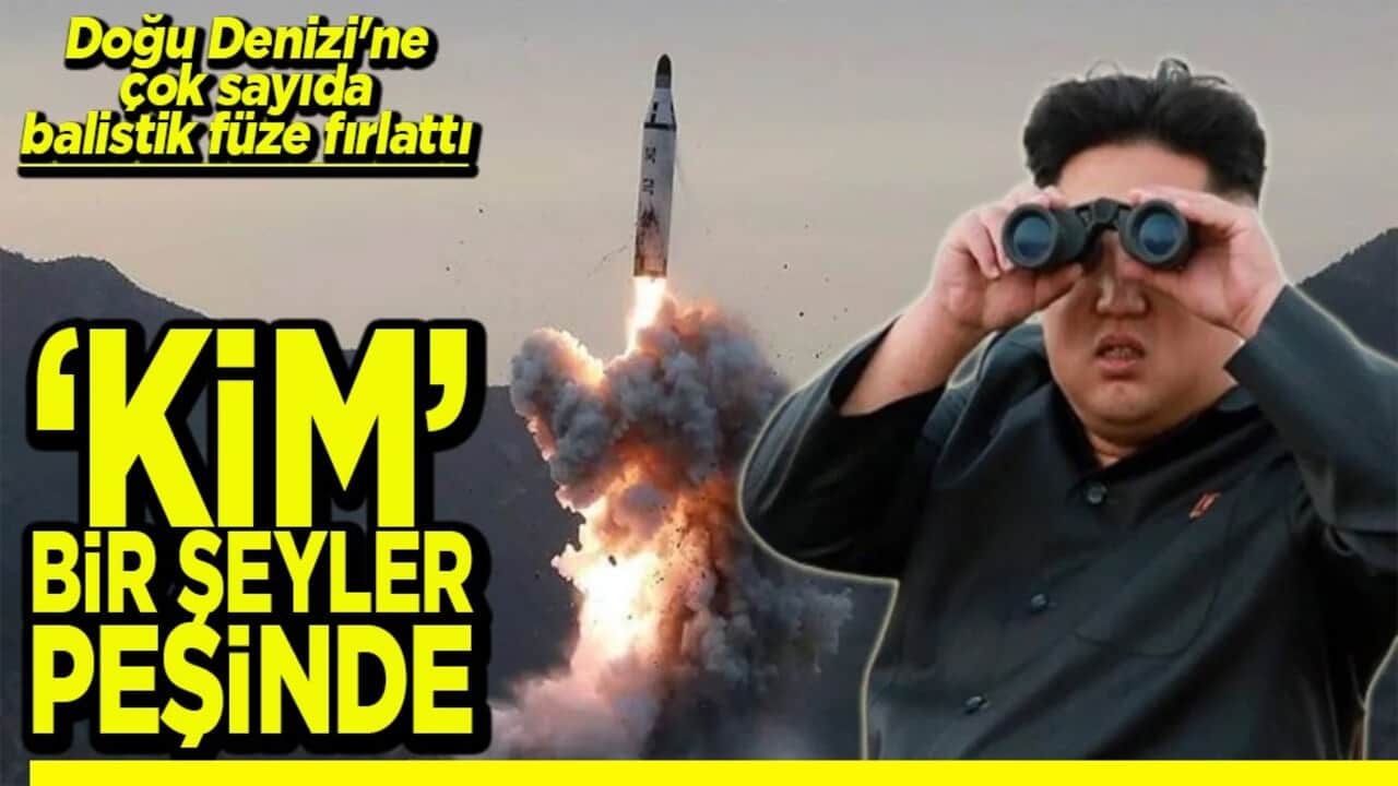 Doğu Denizi'ne çok sayıda kısa menzilli balistik füze fırlattı Kim bir şeyler peşinde