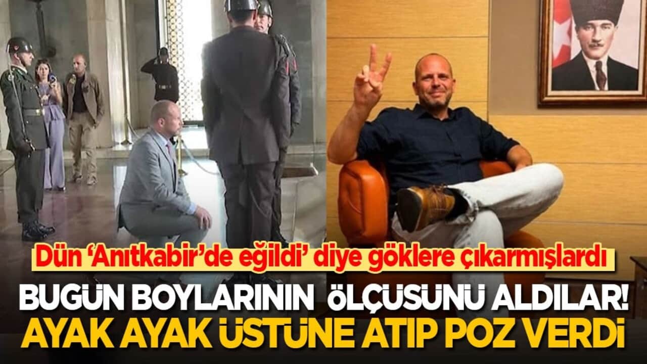 Dün 'Anıtkabir’de eğildi' diye göklere çıkarmışlardı bugün boylarının ölçüsünü aldılar! Ayak ayak üstüne paylaşımı tepki çekti