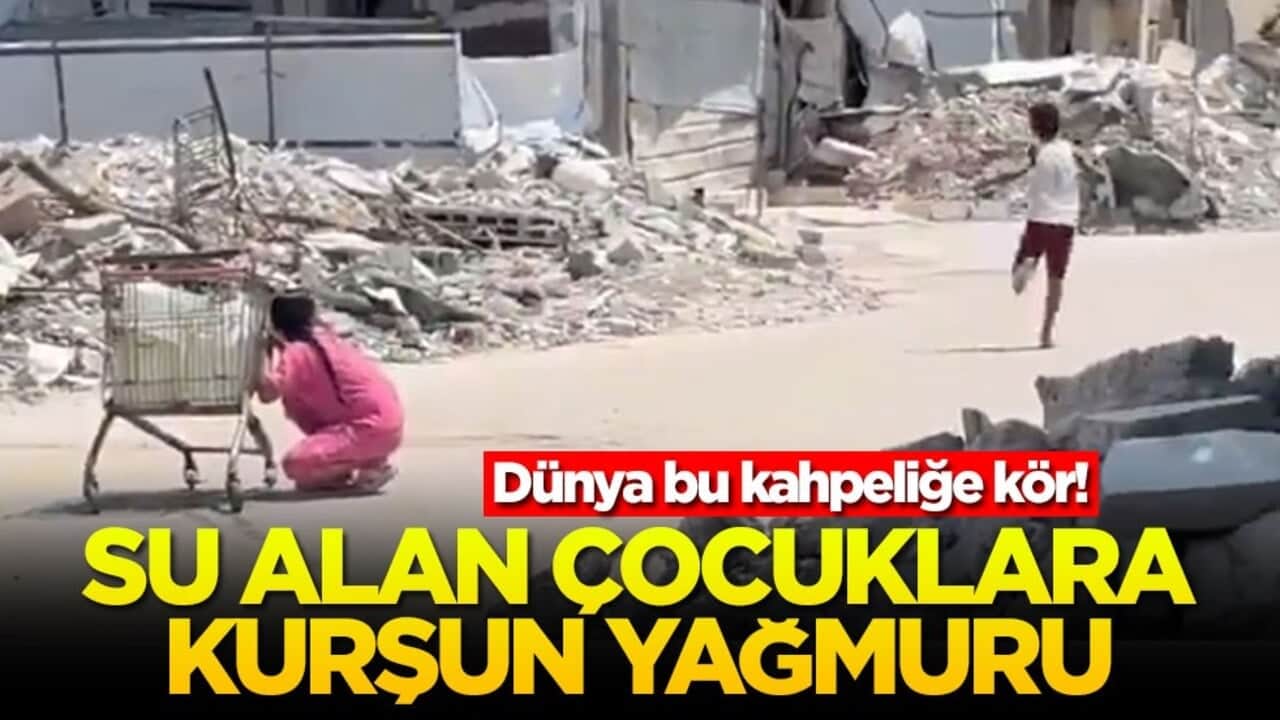 Dünya bu kahpeliğe kör! Su alan çocuklara kurşun yağmuru