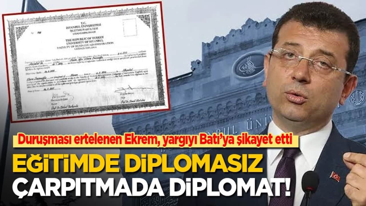 Duruşması ertelenen Ekrem, yargıyı Batı’ya şikayet etti! Eğitimde diplomasız, çarpıtmada diplomat!