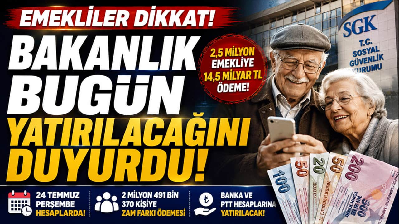 Emeklilere bugün ödeme günü! Zam farkları hesaplara yatırılıyor