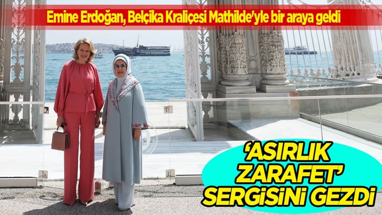 Emine Erdoğan, Belçika Kraliçesi Mathilde'yle bir araya geldi