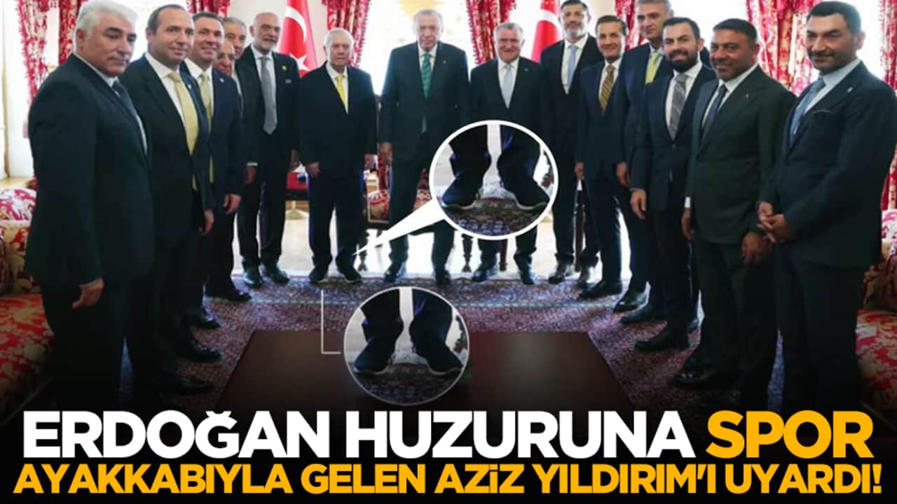 Erdoğan huzuruna spor ayakkabıyla gelen Aziz Yıldırım'ı uyardı!