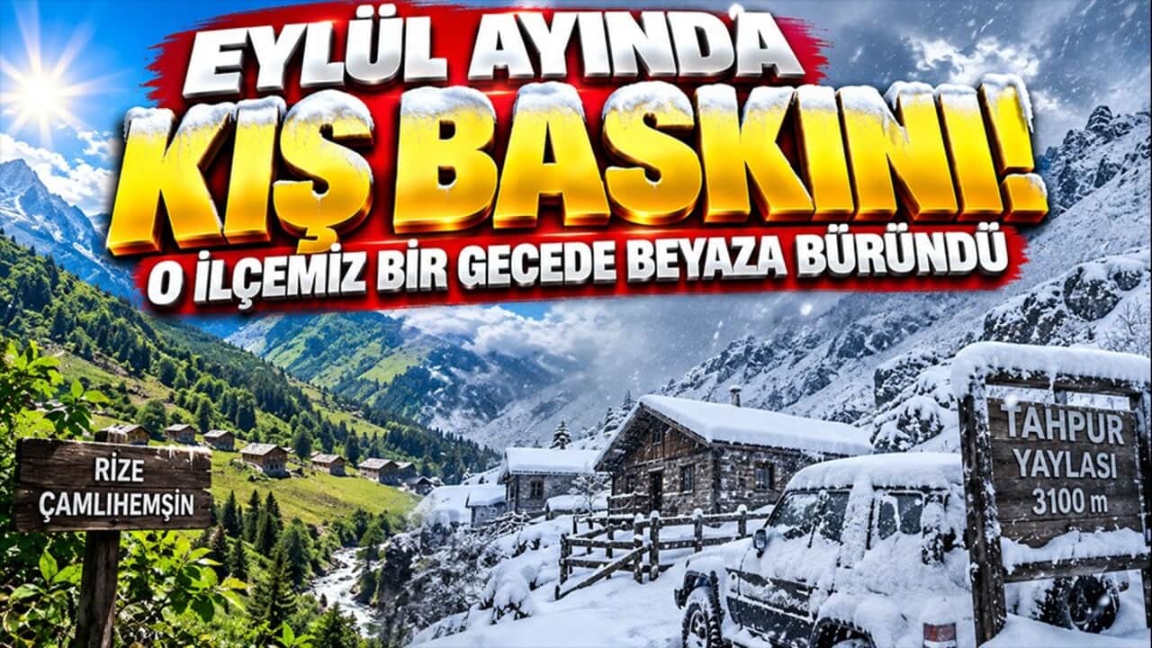 Eylül ayında kış baskını! O ilçemiz bir gecede beyaza büründü