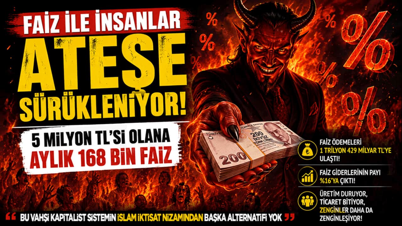 Faiz ile insanlar ateşe sürükleniyor! 5 milyon TL'si olana aylık 168 bin faiz