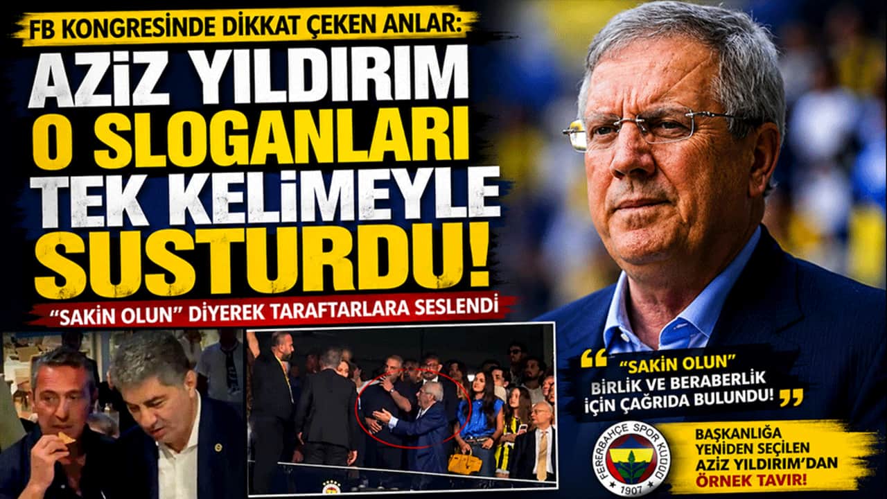 FB kongresinde dikkat çeken anlar: Aziz Yıldırım o sloganları tek kelimeyle susturdu