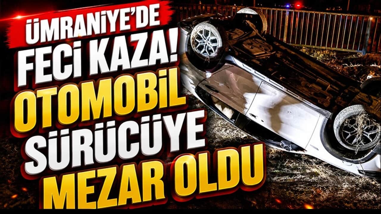 Feci kaza! Devrilen otomobil sürücüye mezar oldu