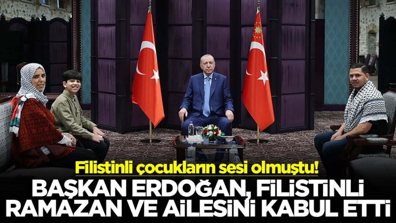 Filistinli çocukların sesi olmuştu! Başkan Erdoğan Filistinli Ramazan ve ailesini kabul etti