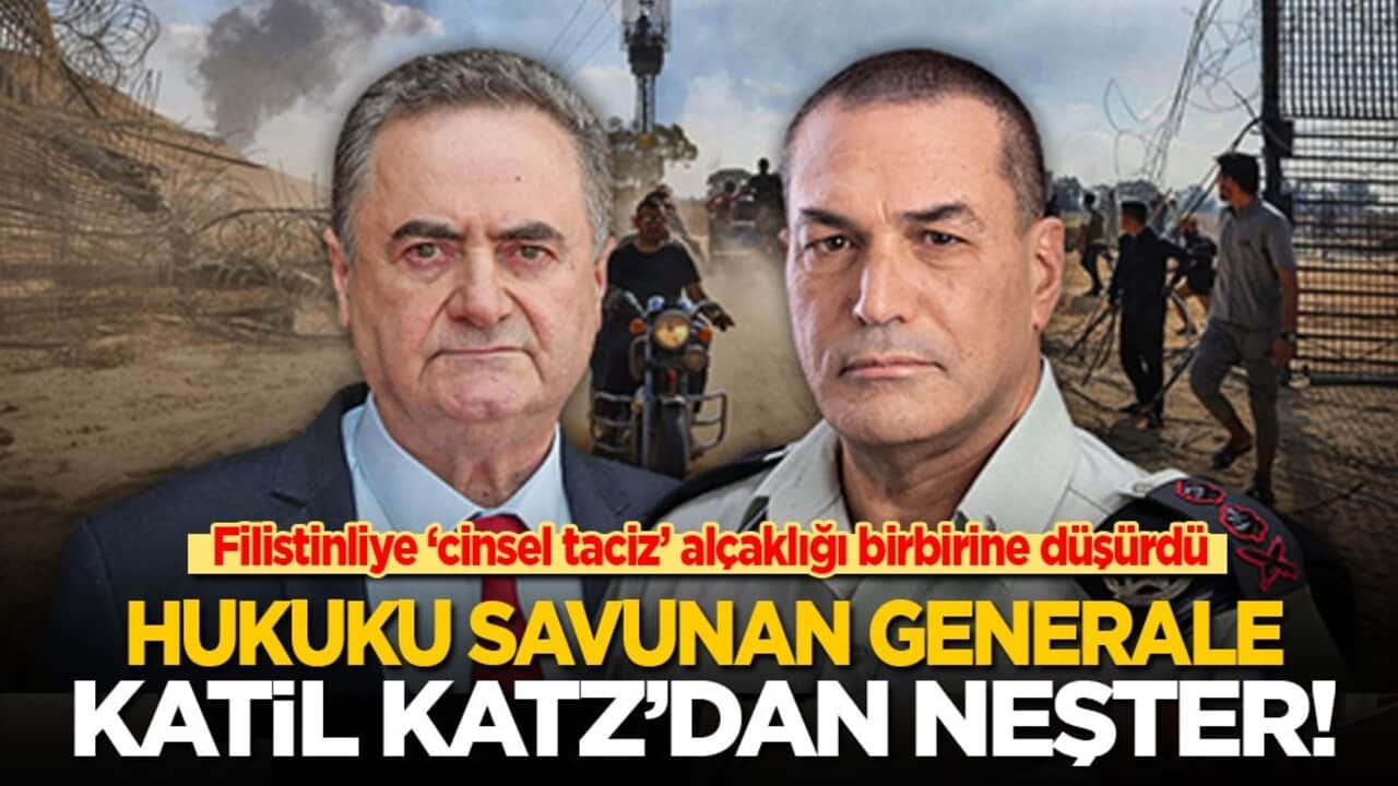 Filistinliye ‘cinsel taciz’ alçaklığı birbirine düşürdü: Hukuku savunan generale katil Katz’dan neşter!