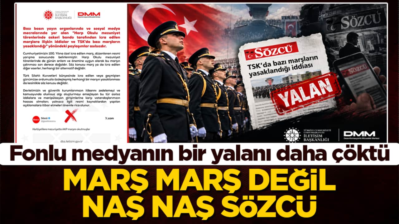 Fonlu medyanın bir yalanı daha çöktü: Marş marş değil, naş naş Sözcü