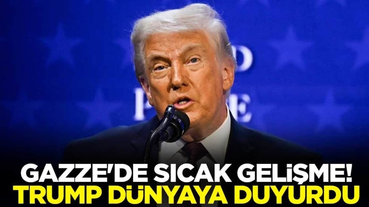 Gazze'de sıcak gelişme! Trump dünyaya duyurdu
