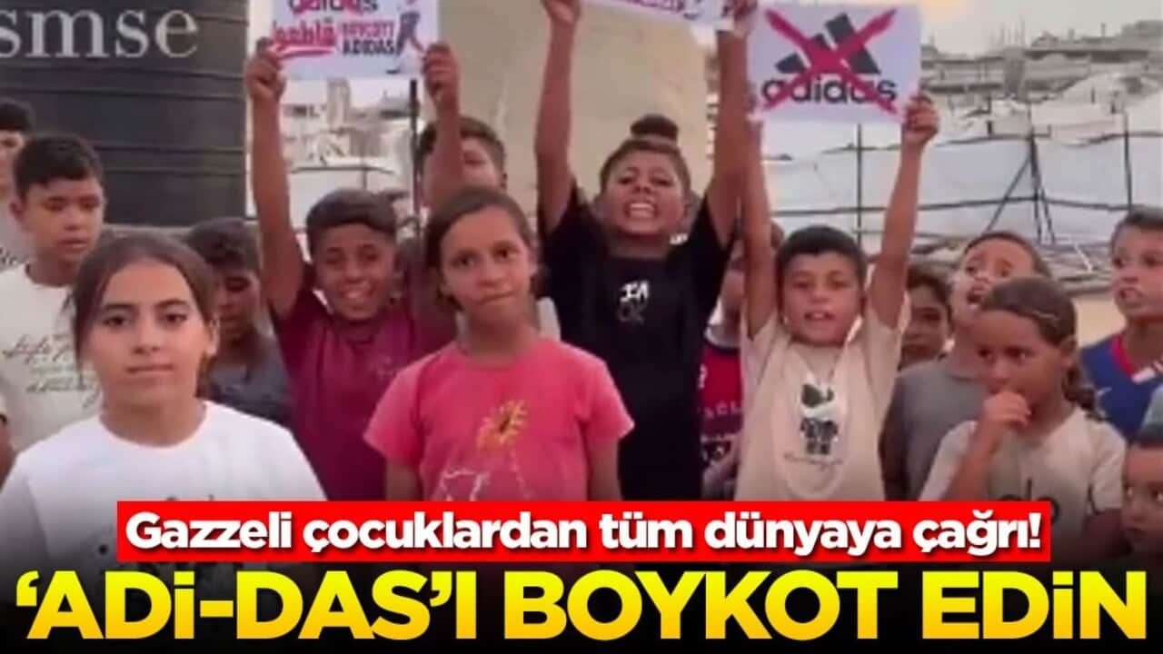 Gazzeli çocuklardan tüm dünyaya çağrı! ‘Adi-das’ı boykot edin!
