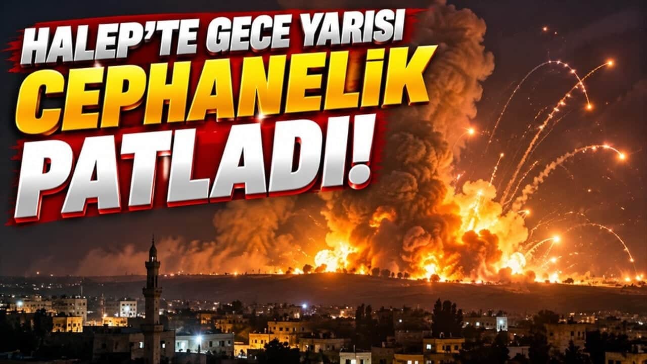 Gece yarısı peş peşe patlamalar! Cephanelik havaya uçtu