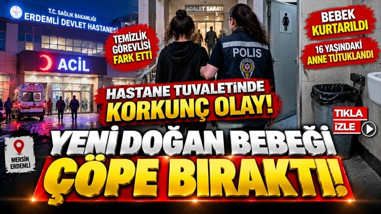 Hastane tuvaletinde dehşet! Yeni doğan bebeği çöpe bıraktı